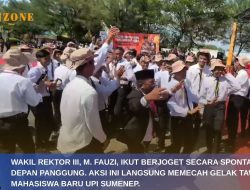 Wakil Rektor III UPI Sumenep Joget Spontan, Mahasiswa Baru Pecah Tawa di PKKMB 2025