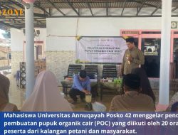 Mahasiswa KKN Universitas Annuqayah Dampingi Pembuatan Pupuk Organik Cair di Desa Somalang