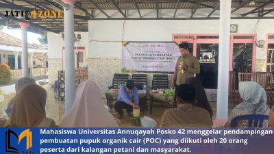 Mahasiswa KKN Universitas Annuqayah Dampingi Pembuatan Pupuk Organik Cair di Desa Somalang