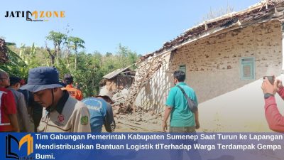 Pemkab Sumenep Terjunkan Tim Gabungan Salurkan Bantuan Logistik ke Korban Gempa Sumenep